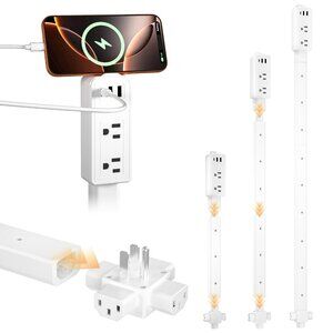 Electrical Outlet Extender Stick-Extension Cord with 2 USB-A,USB-C and 2 AC Outl